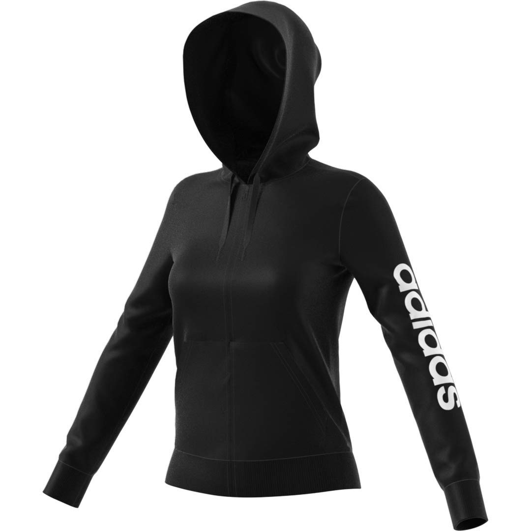 Adidas Women's Essentials Linear Hoodie - Soft Fleece Pullover Sweatshirt for Casual Wear, Gym & Lounge | Trendy Streetwear Fashion