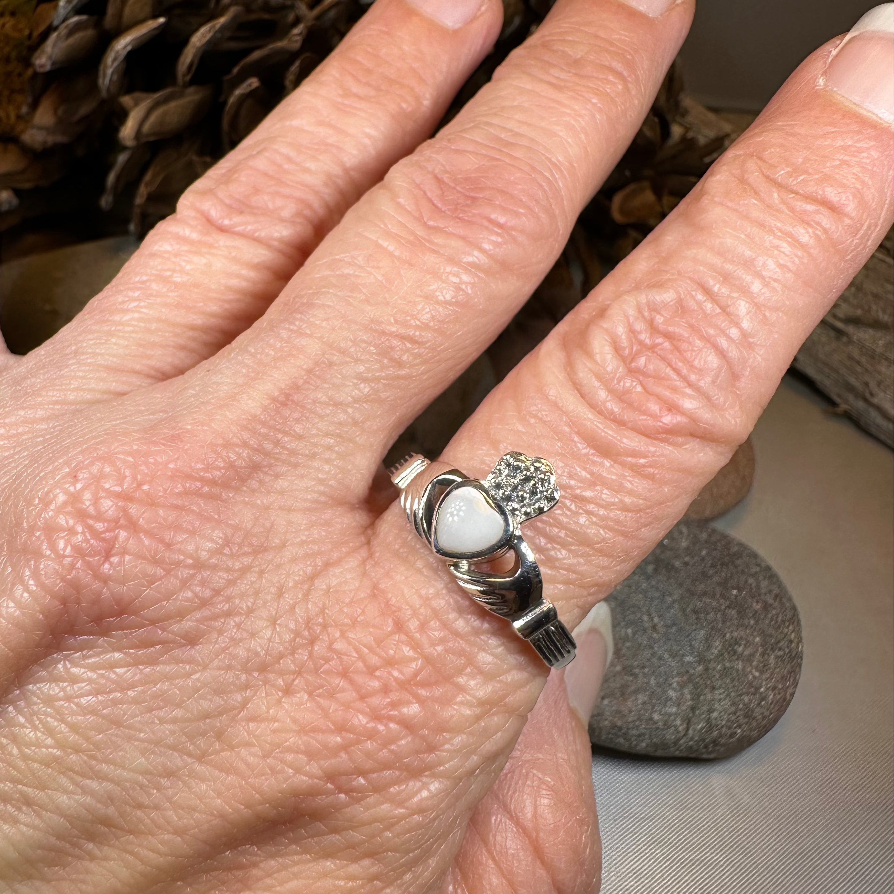 Aurora Claddagh Ring - Sterling Silver Irish Love Friendship Loyalty Ring for Women | Perfect for Weddings, Anniversaries & Gifts