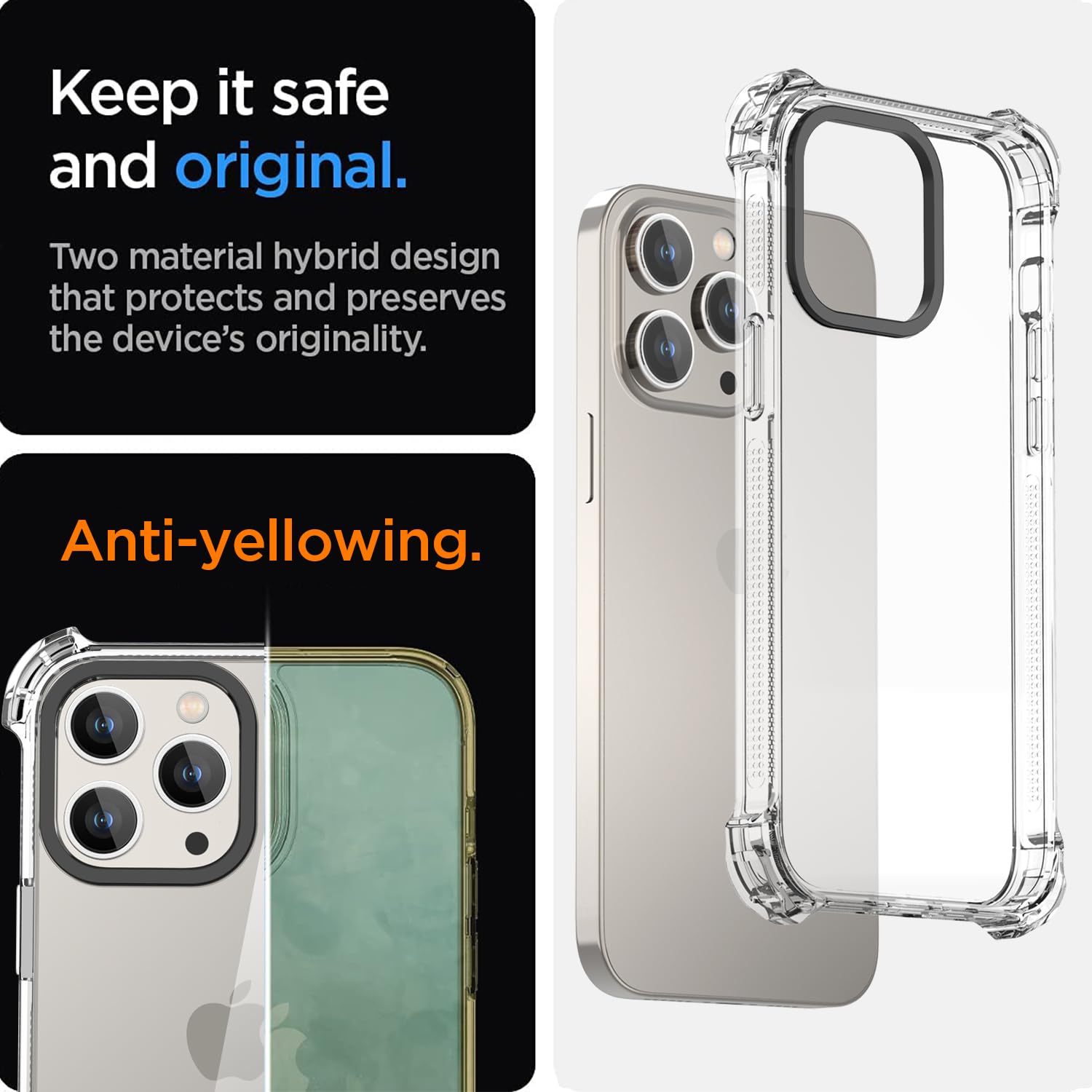 AICase Clear Shockproof iPhone 15 Pro Case | Military-Grade Drop Protection (21.3 FT) | Anti-Yellowing & Scratch-Resistant Cover | Perfect for Outdoor Activities, Sports & Daily Protection