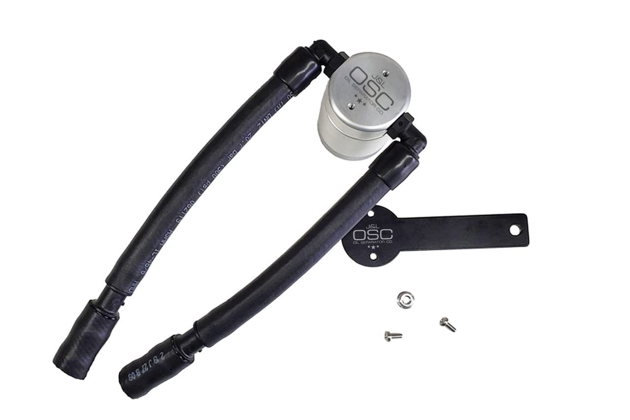 J&L Oil Separator Co. 3.0 Oil Separator for 2013-2019 Ford Fusion 1.5L Engine - Passenger Side (Silver) | Prevents Oil Contamination & Extends Engine Life | Perfect for Daily Commuting & Performance Driving