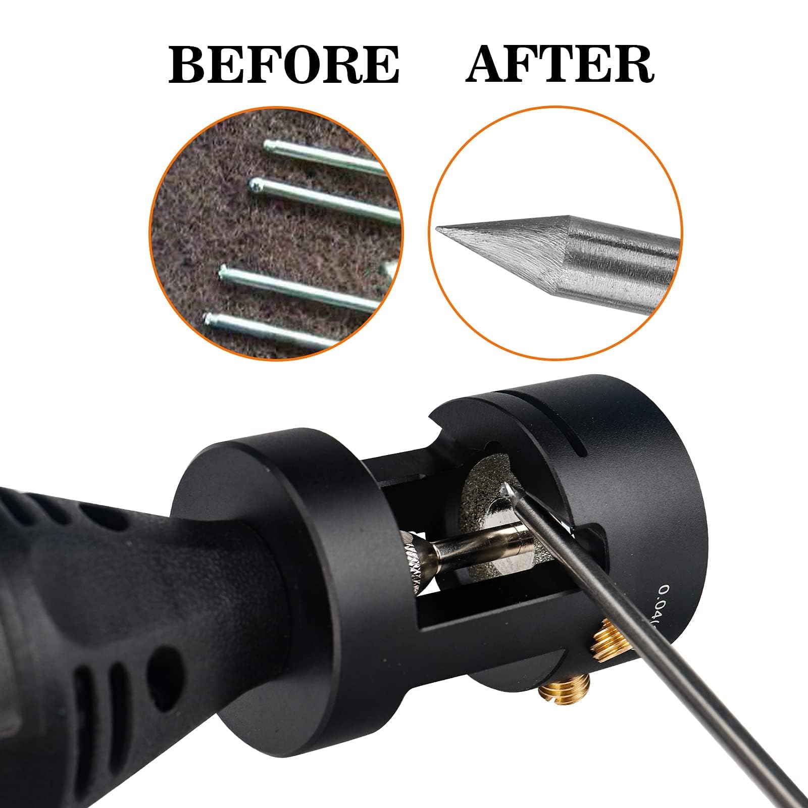 Premium TIG Welding Tungsten Electrode Sharpener - 3 Mirror Aluminum Grinder with Cut-Off Slot, Multi-Angle Adjustments, 4 Copper Screw Holes | Includes 2 CNC Mandrels & 5 Diamond Wheels (25mm) | Perfect for Professional Welding, Metal Fabrication & DIY Projects