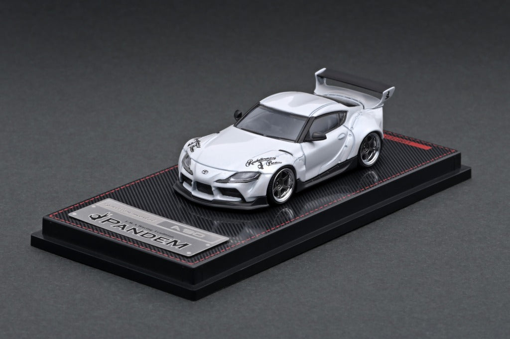 1/64 Scale PANDEM Toyota Supra A90 Diecast Model Car - Pearl White Finish | Collectible Toy for Car Enthusiasts & Perfect Gift for Racing Fans