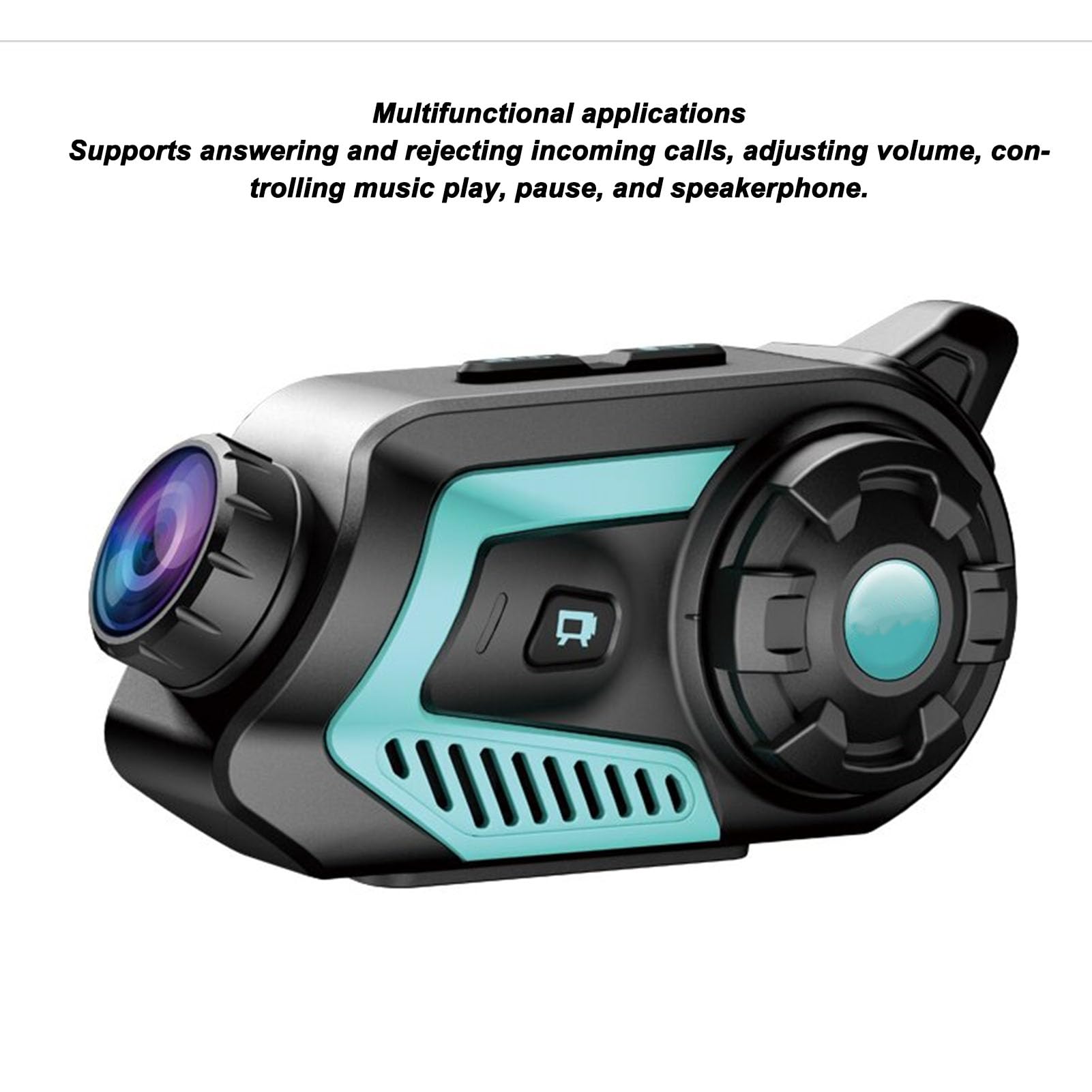 Ciciglow 2K Motorcycle Helmet Dash Cam with Bluetooth Headset & WiFi 6 Intercom - Motorcycle Communication System for Riders - Perfect for Adventure Riding, Commuting, and Group Tours