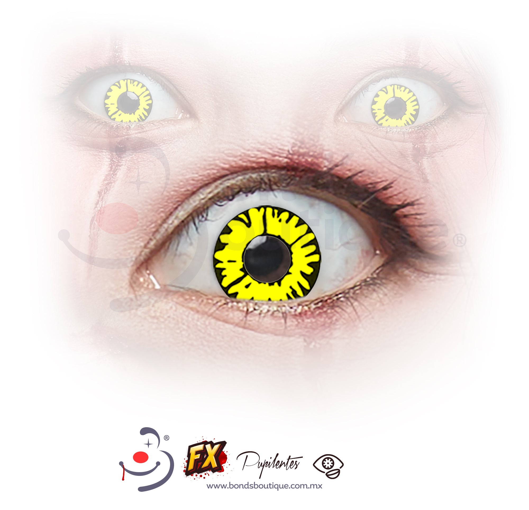 K17 Yellow Wolf Contact Lenses - Colored Pupil Lenses for Cosplay & Halloween | Comfortable & Stylish Eye Accessories for Costume Parties & Themed Events