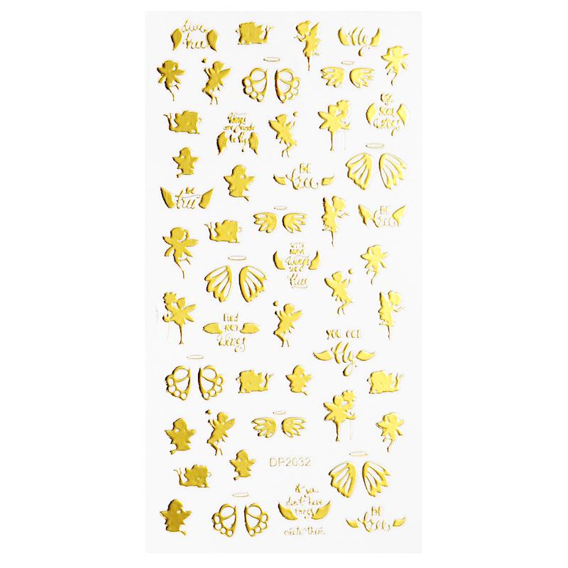 Festive Christmas Gold & Glow-in-the-Dark Nail Art Stickers - Holiday Party Nail Decals for Women, DIY Manicure Accessories (Perfect for Christmas Parties, Gift Giving & Festive Nail Designs)