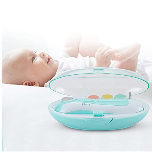 12-in-1 Baby Nail Care Kit with Electric Trimmer & Replacement Heads - Safe Nail Clippers & File for Newborns & Toddlers - Perfect for Gentle Fingernail & Toenail Trimming & Polishing at Home