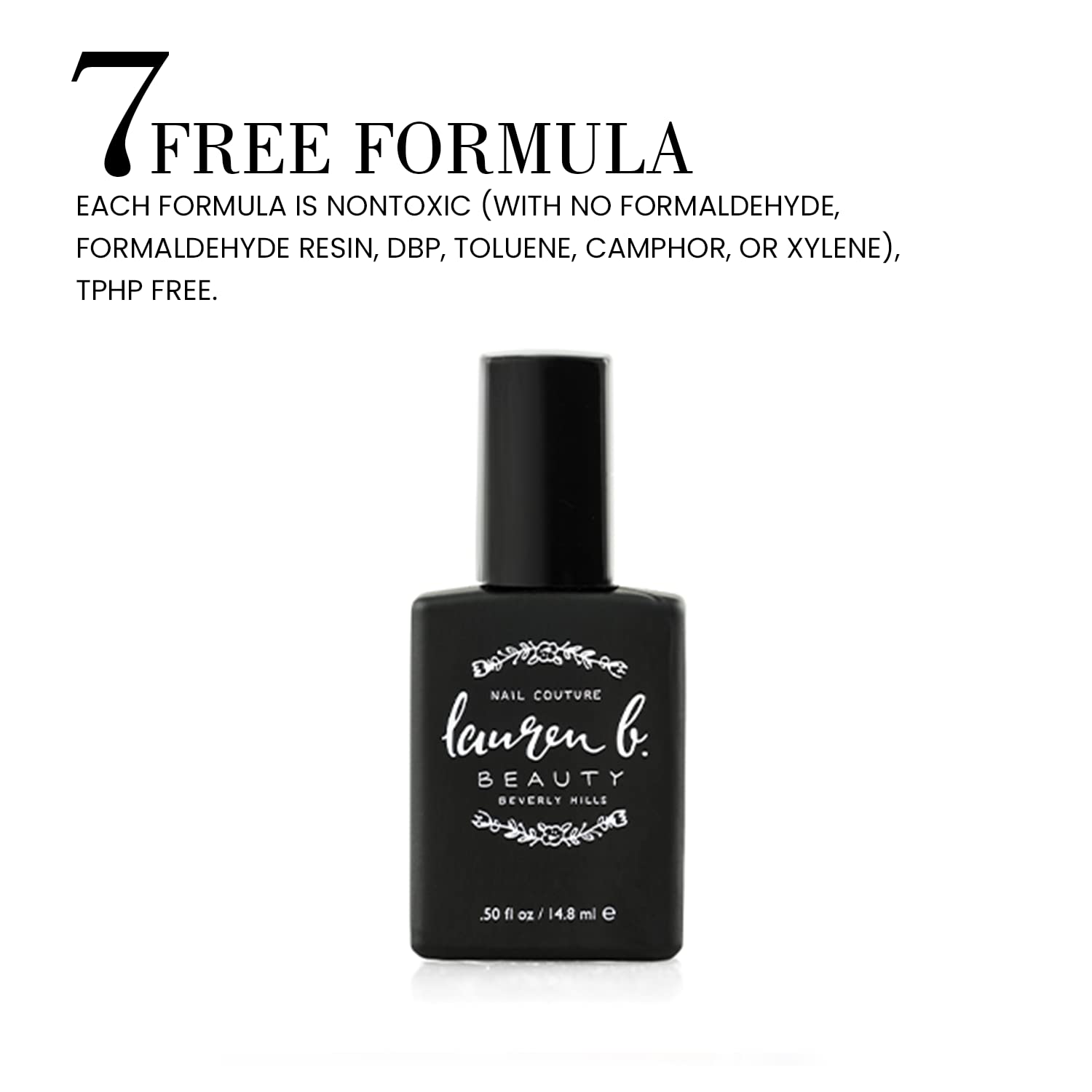 Lauren B. Sun Activated Quick Dry Gel Top Coat - Fast Drying Nail Polish for Long Lasting Shine | Professional Nail Art Supplies & Manicure Essentials for Women | Perfect for Daily Use, Salon Visits & Special Occasions