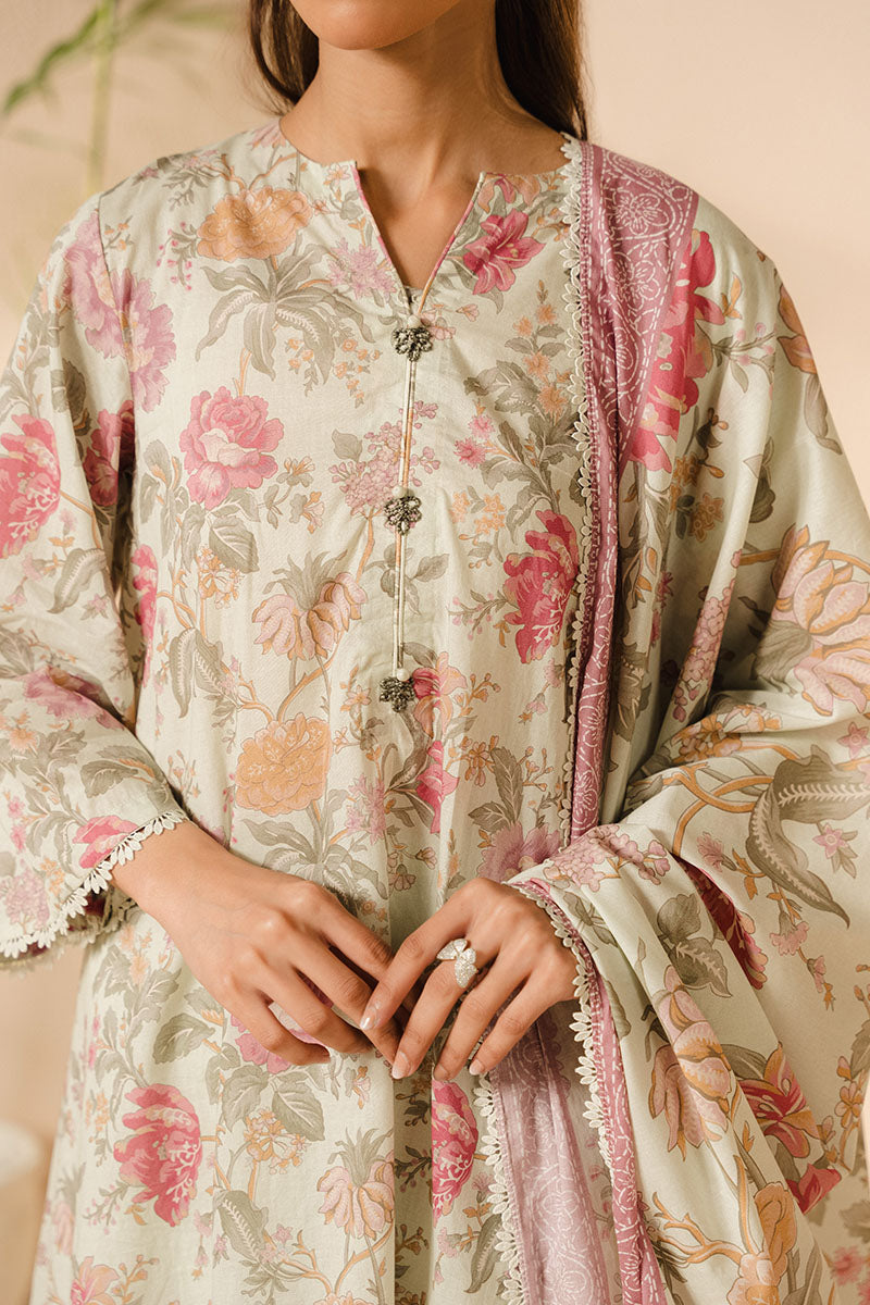Stylish MINTY BLOOM 3-Piece Outfit Set for Women - Trendy Shirt, Comfortable Trousers & Elegant Dupatta | Perfect for Casual Wear, Office Outfits & Special Occasions