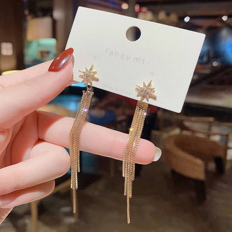 Elegant Women's Long Pearl Tassel Drop Earrings - Perfect for Weddings, Parties & Special Occasions
