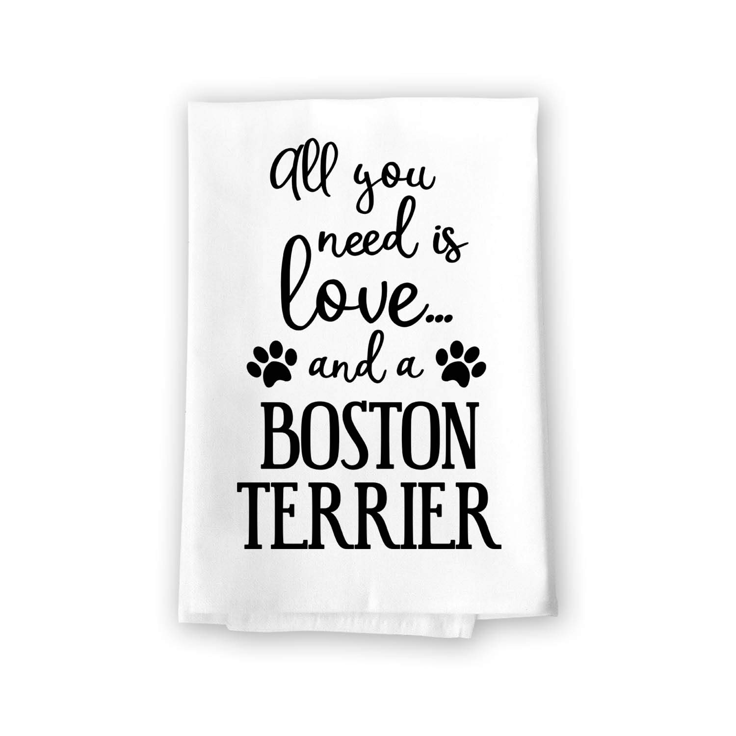 Boston Terrier Kitchen Towel - Funny Dog Lovers Gift for Home Decor