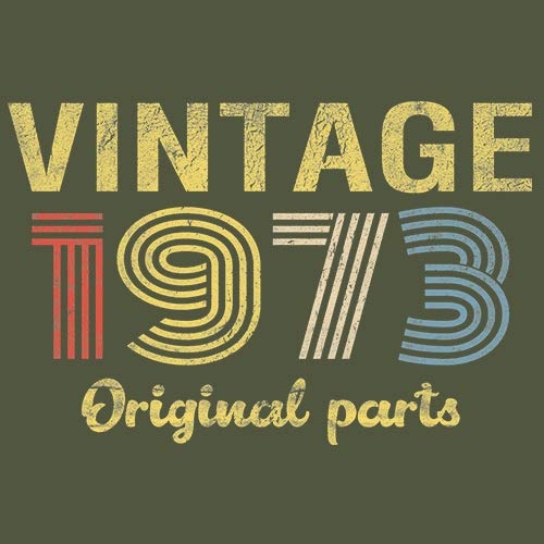 1973 Vintage Original Parts 52nd Birthday Gift for Men - Retro 52nd Birthday T-Shirt - Perfect for 52nd Birthday Parties, Gag Gifts & Nostalgic Celebrations