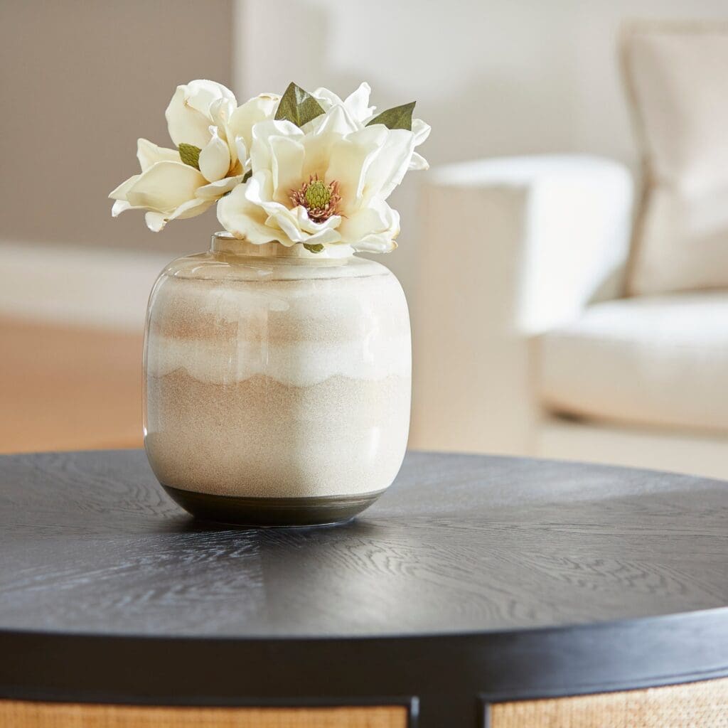 Cyan Design 10942 Kasha Vase - Small Mocha Ceramic Home Decor for Living Room, Dining Table, Wedding Centerpiece