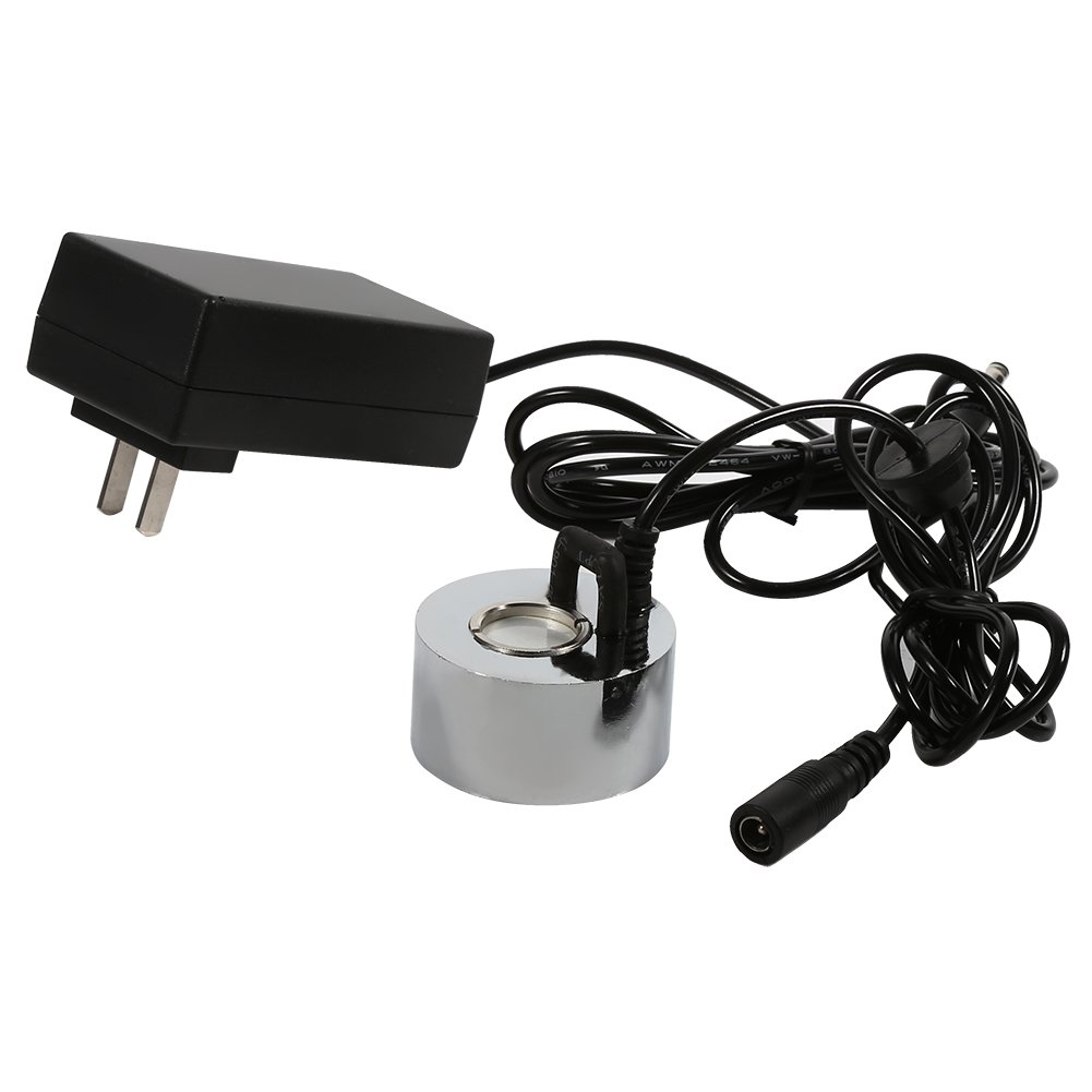 24V Ultrasonic Mist Maker with Negative Ion Fogger - Water Fountain Pond Atomizer & Air Humidifier - 100-240V US Plug Adapter - Perfect for Home Decor, Indoor Gardens, and Relaxation Spaces