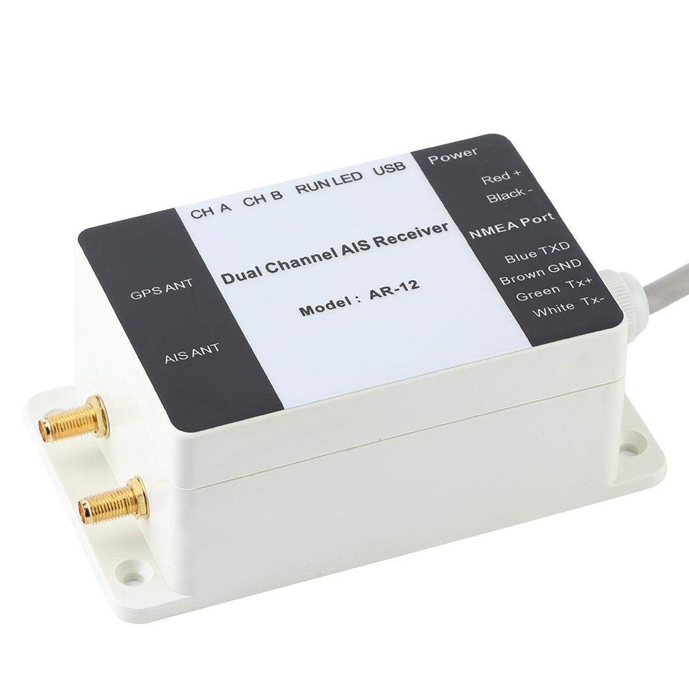 Dual Channel AIS Receiver with GPS USB - NMEA 0183 Marine Navigator for Yachts & Ships | Boat Tracking & Collision Avoidance System | Perfect for Sailing, Fishing & Offshore Navigation