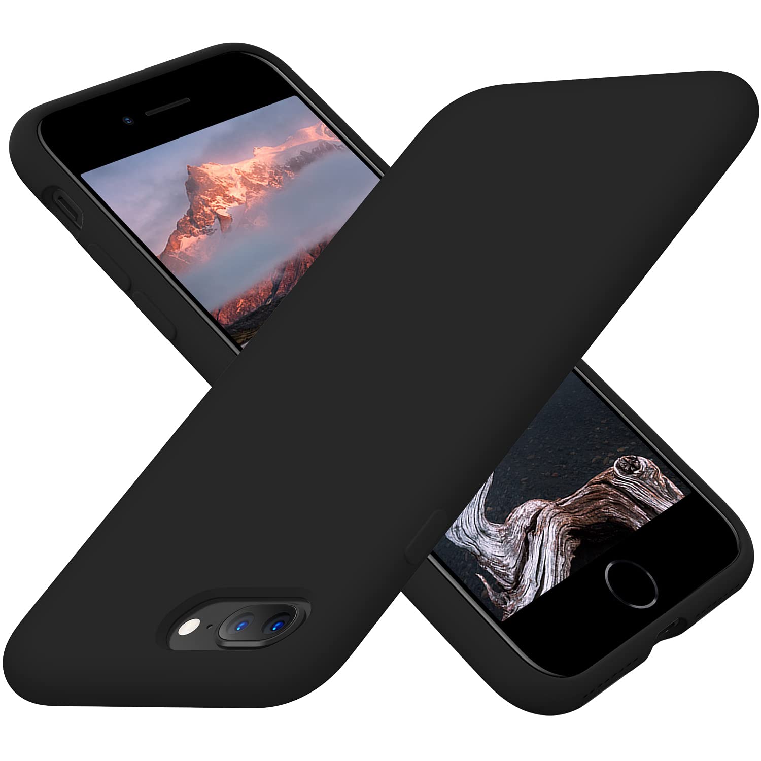 Premium Shockproof Silicone Case for iPhone 8 Plus & iPhone 7 Plus - Ultra Slim Protective Cover with Soft Anti-Scratch Microfiber Lining (5.5 Inch, Black) | Perfect for Daily Use, Travel & Outdoor Activities