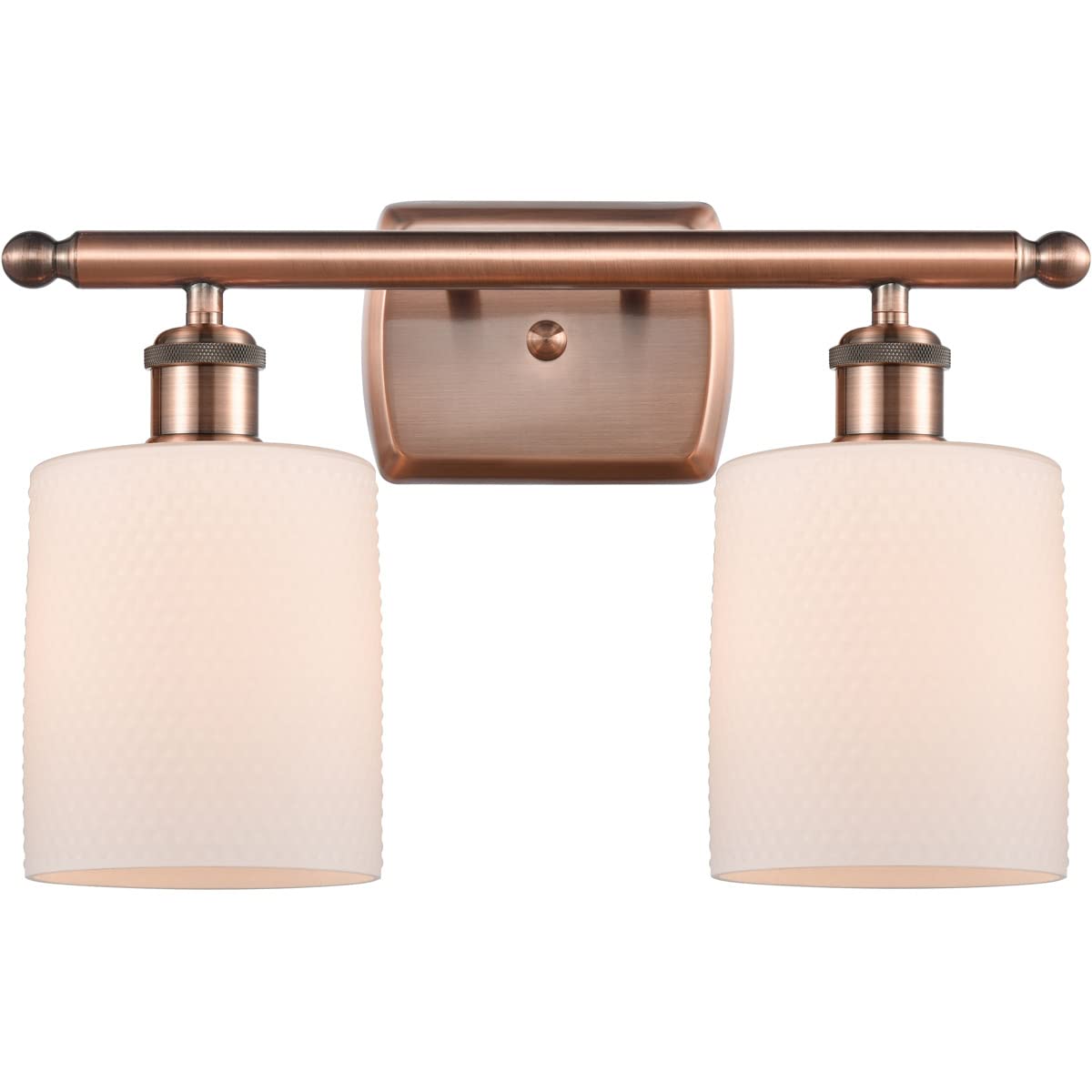 Ballston Collection Antique Copper 2-Light Bathroom Vanity Light Fixture - LED Illumination for Modern & Traditional Bathrooms