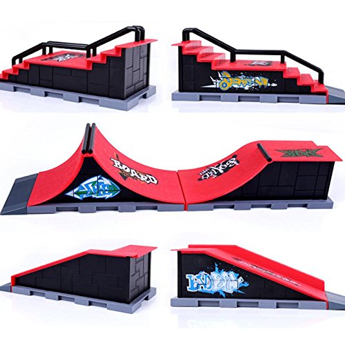 Tech Deck Fingerboard Skate Park Kit - Ramp & Handrail for Ultimate Training & Indoor Play