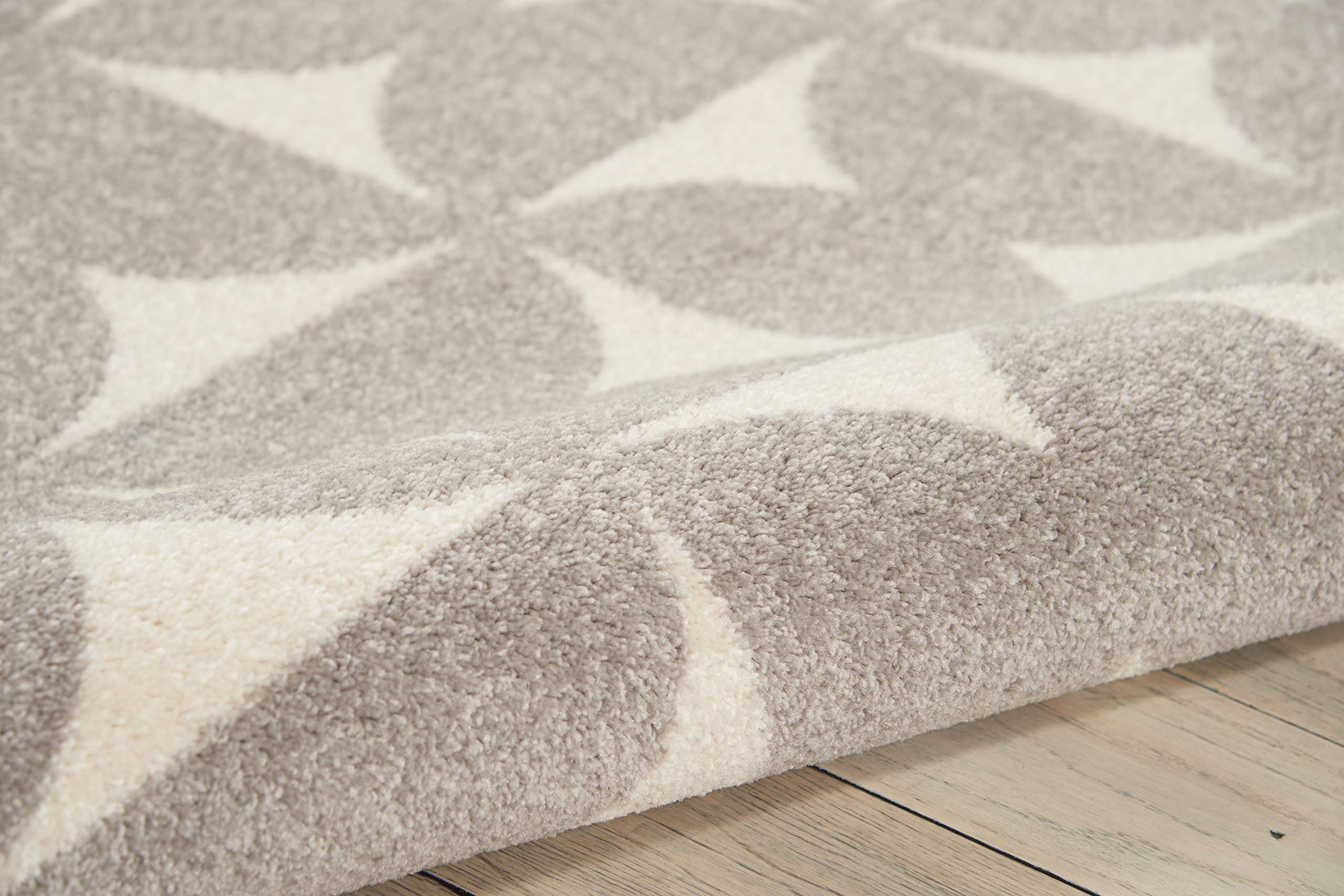 Nourison Harper Geometric Grey 8' x 10' Area Rug - Easy to Clean, Non-Shedding, Stain Resistant for Bedroom, Living Room, Dining Room & Kitchen | Perfect for High Traffic Areas & Home Decor (8x10)