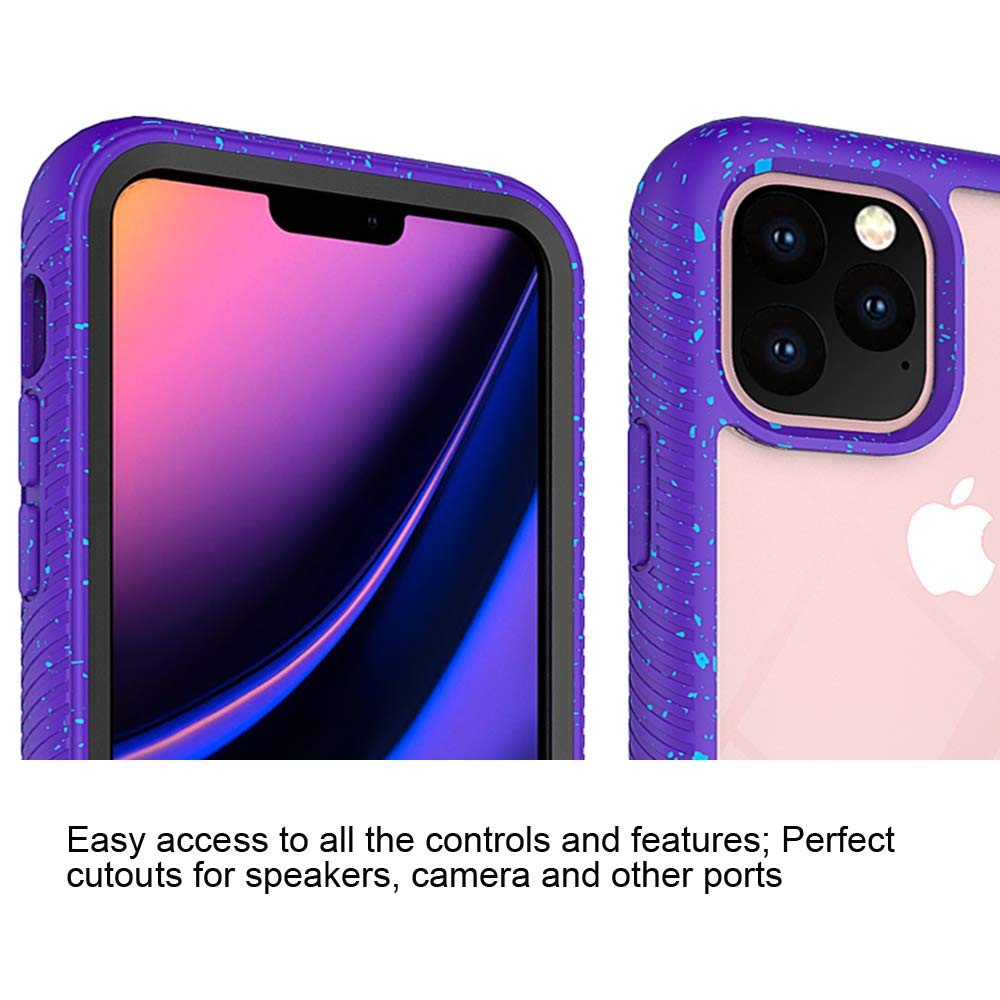 Transparent Hard PC Case for iPhone 11 Pro Max (6.5 inch) - Crystal Clear Slim Hybrid Protective Cover with Soft TPU Bumper & Hard PC Back | Shockproof Heavy Duty Design | Perfect for Everyday Use, Travel, and Work