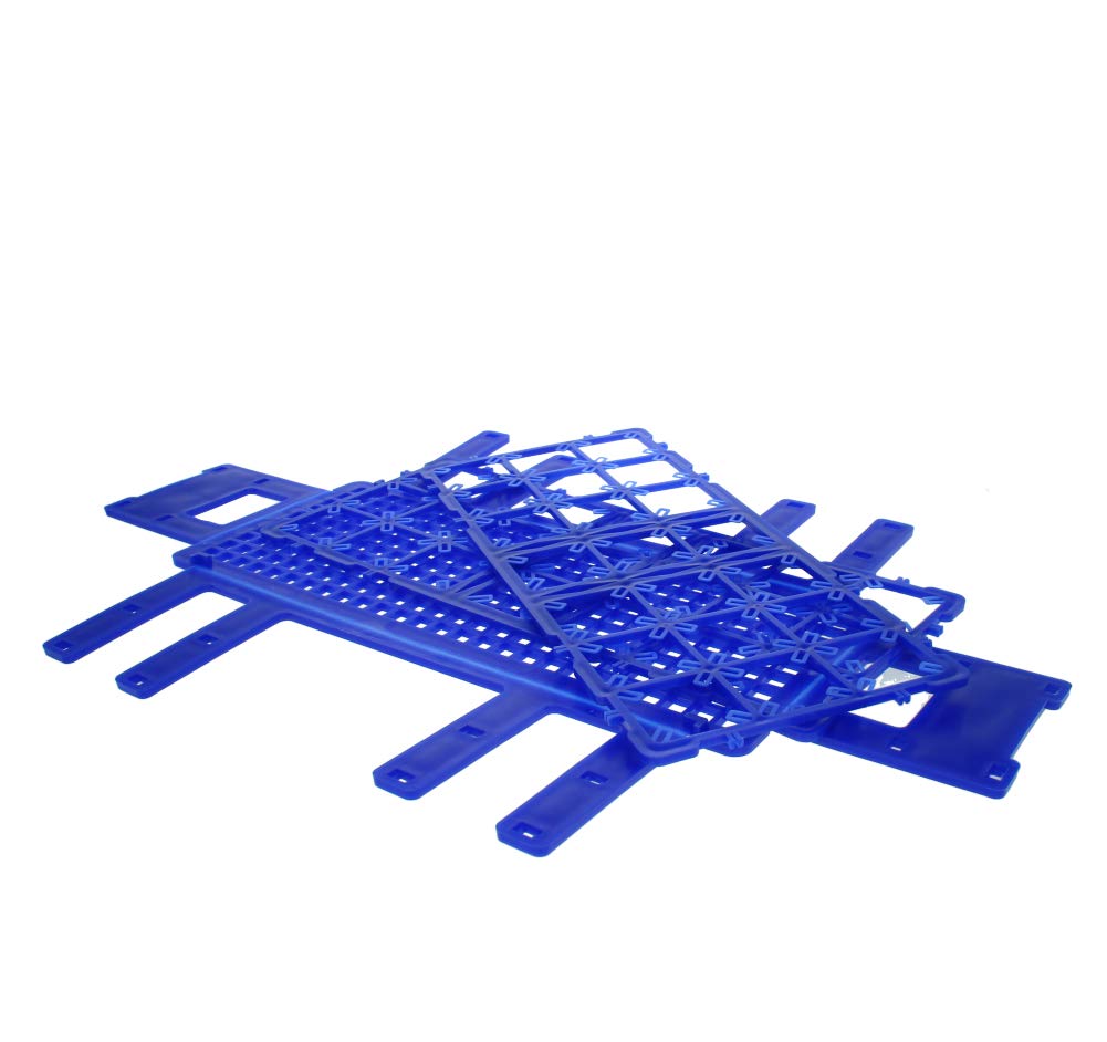 Othmro 1Pcs Plastic Test Tube Rack Holder - 30mm 21-Well Centrifuge Tube Stand, Rectangular Lab Bracket for Laboratory Experiments, Science Projects & Party Decorations (Blue)