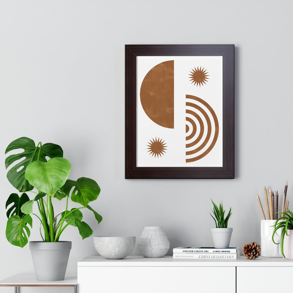 Simple Modern Framed Vertical Poster - Minimalist Wall Art for Home & Office Decor - Perfect for Living Room, Bedroom, or Workspace
