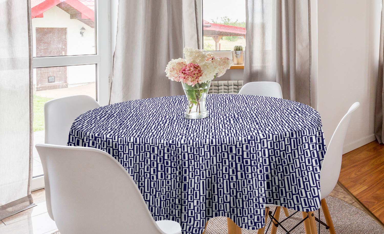 Ambesonne Abstract Round Tablecloth 60