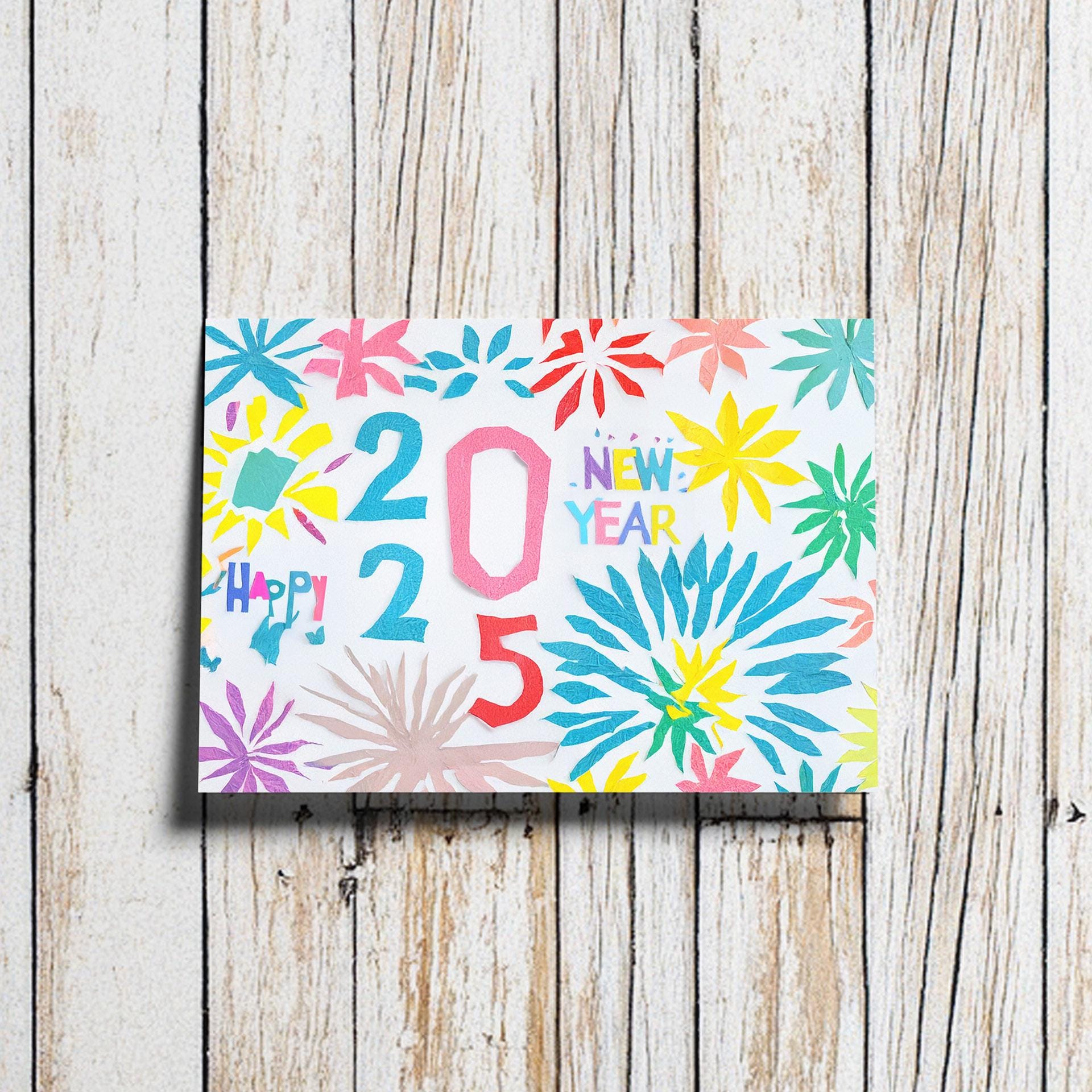 10 Colorful 2025 New Year Digital Greeting Cards | Modern Typography & Artistic Designs | Instant Download for Holiday Celebrations, Office Parties & Family Gatherings