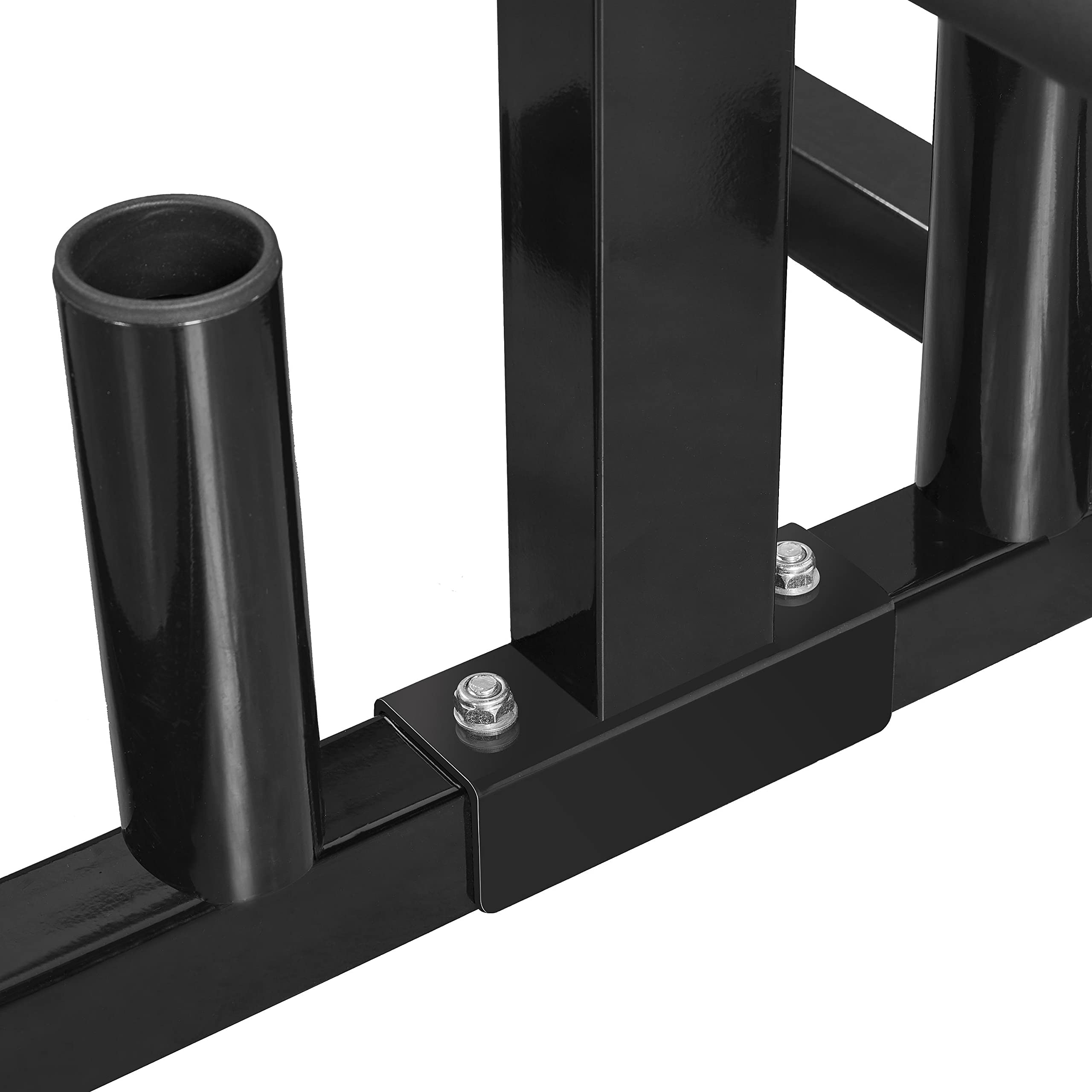 Yaheetech 2-in-1 Olympic Weight Plate Rack & Barbell Holder - Heavy Duty Storage Stand for Home Gym (Holds 882 lbs) - Perfect for Weightlifting, CrossFit & Strength Training