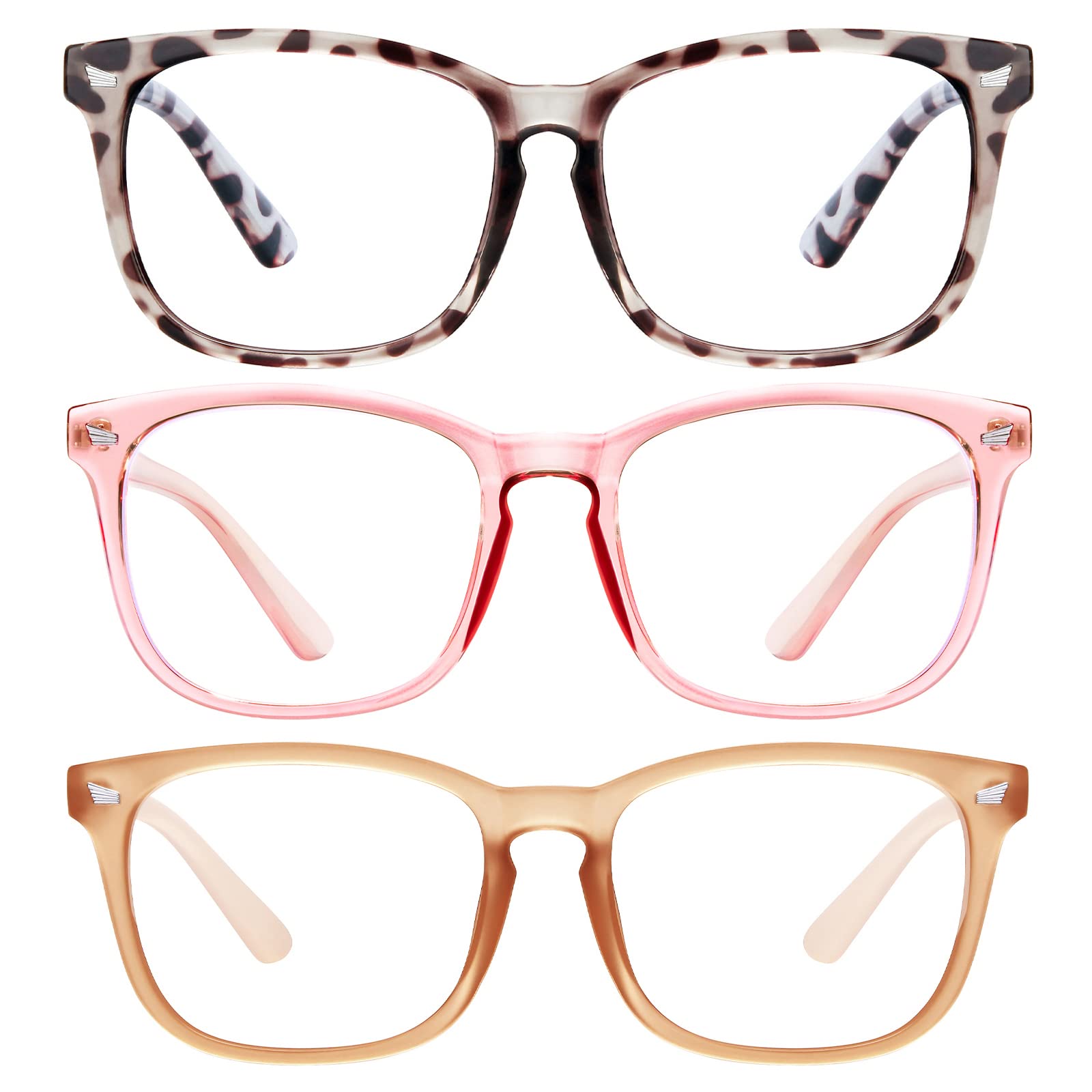 Blue Light Blocking Glasses for Women & Men - Anti Eye Strain Computer Glasses for Screen Time, Gaming & Office Work