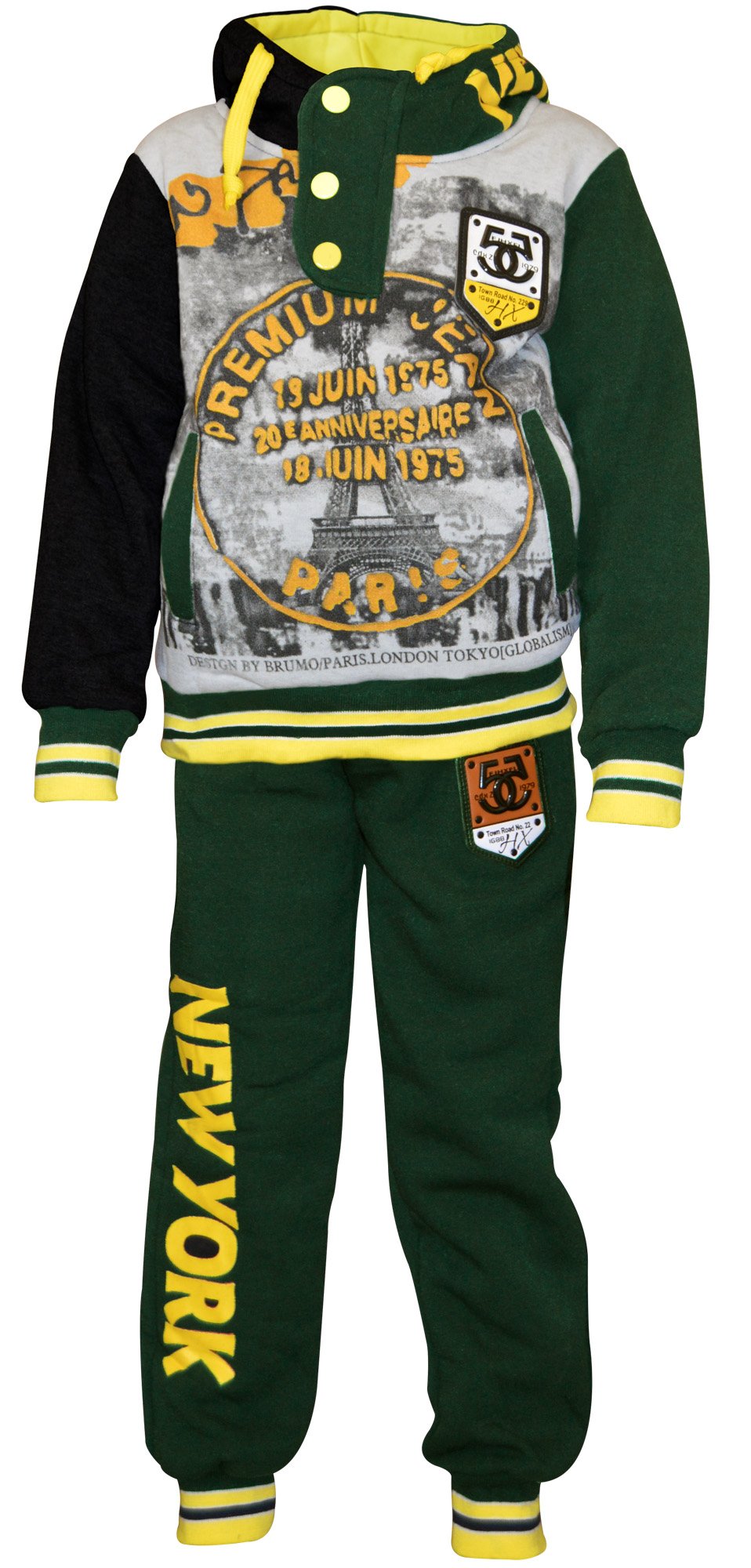 SKYLINEWEARS Boys' 2-Piece Sweatsuit Set - Hooded Sweatshirt & Jogger Pants Outfit for Kids | Comfortable Athletic Wear for School, Playdates & Outdoor Activities