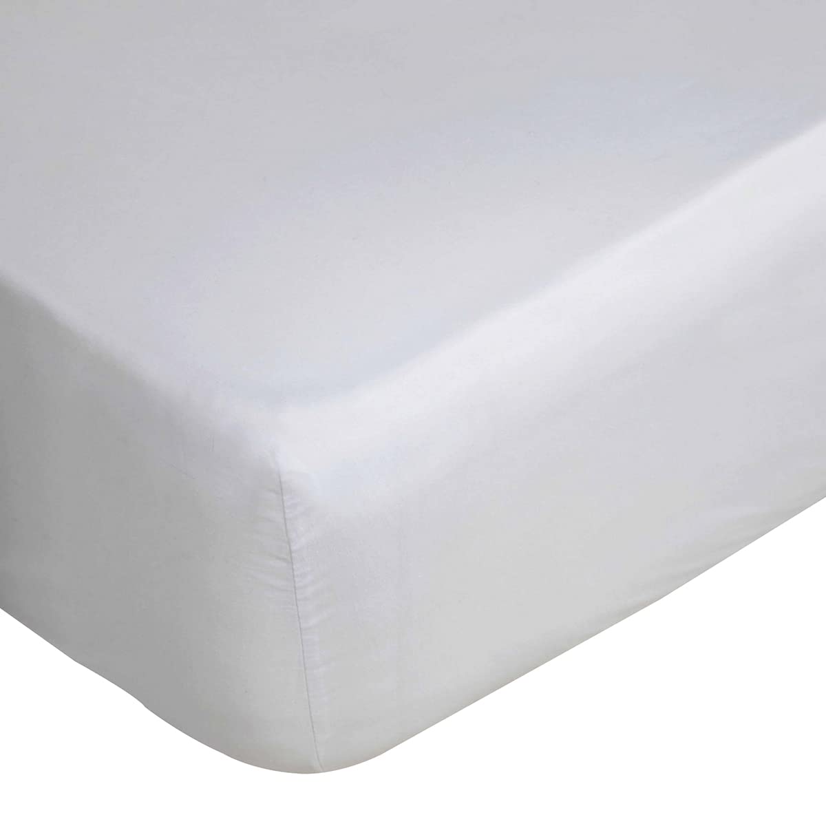 Belledorm 1000 Thread Count Cotton Sateen Extra Deep Fitted Sheet - California King Size, White - Luxury Bedding for Hotel-Style Comfort at Home