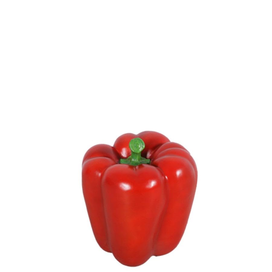LM Treasures Large Red Bell Pepper Decorative Statue - Perfect for Kitchen Decor, Garden Ornament, and Home Accents