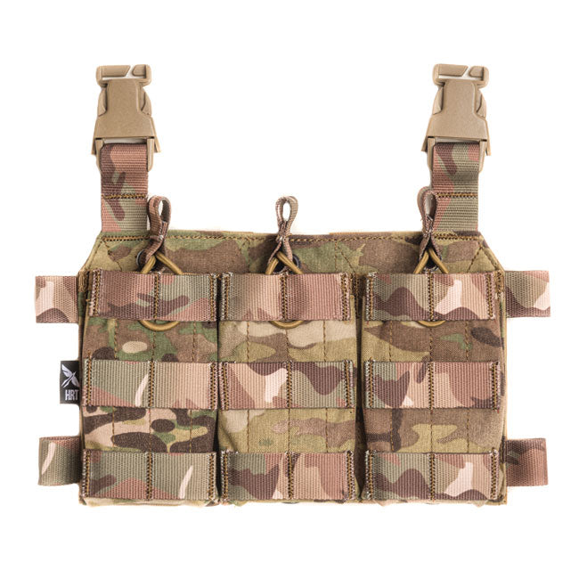 HRT Triple Magazine Placard - Tactical Molle Compatible Pouch for AR15, AK47, M4 | Available in Multiple Colors | Perfect for Airsoft, Hunting & Military Training