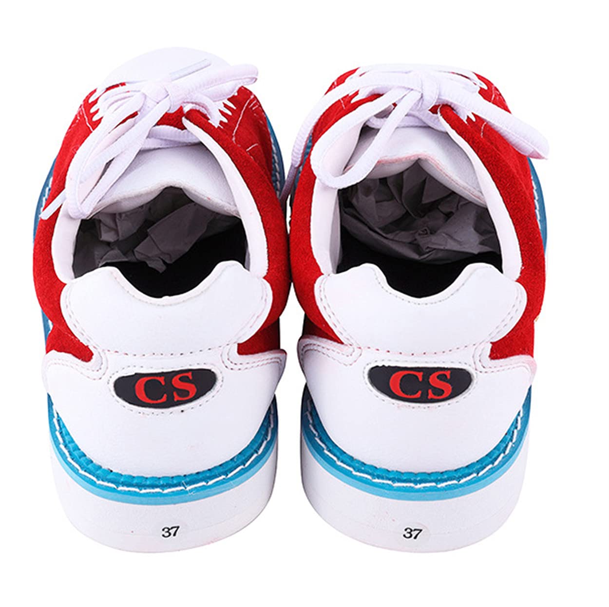 Men's Leather Bowling Shoes with Sliding Soles - Red Size 40 EU | Comfortable Lawn & Indoor Bowling Footwear for League Play & Casual Games