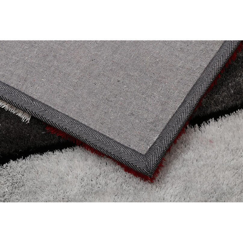 Aria Collection Soft Pile Hand Tufted Shag Area Rug - Red 6' x 8' - Plush Living Room Rug for Cozy Bedroom & Home Decor