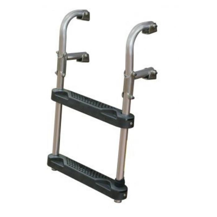 JIF Marine ESG Transom Ladder - 3 Step Stainless Steel Boat Ladder for Easy Boarding - Perfect for Fishing, Swimming & Water Sports Access