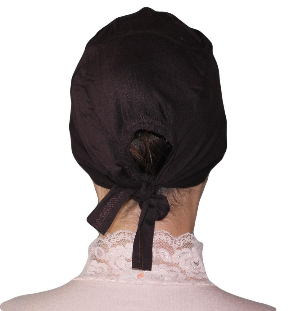 Armine Jersey Hijab Bonnet Underscarf - Dark Brown Muslim Headwear for Sleep, Prayer & Everyday Comfort
