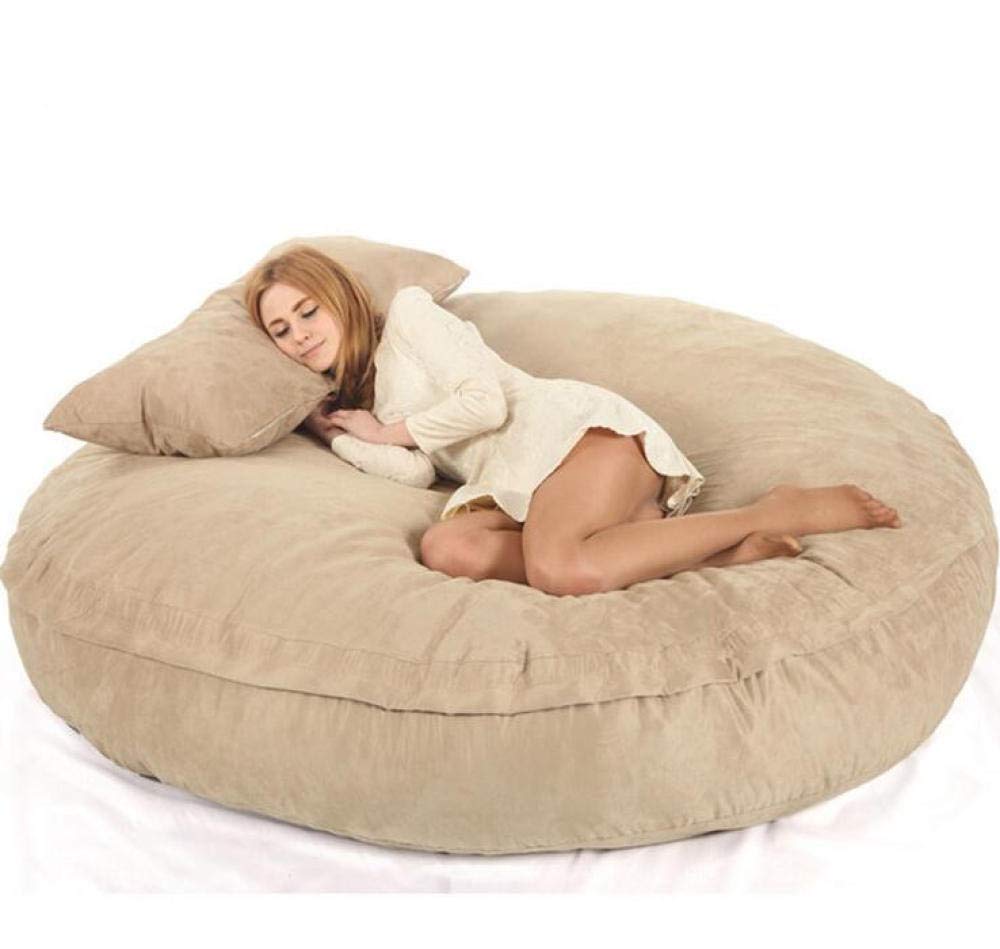 XXL Bean Bag Chair for Adults - Extra Large Lazy Sofa Chair with Removable Cover (Inner Filling Not Included) - Comfortable Lounge Furniture for Living Room, Bedroom & Game Room - Beige