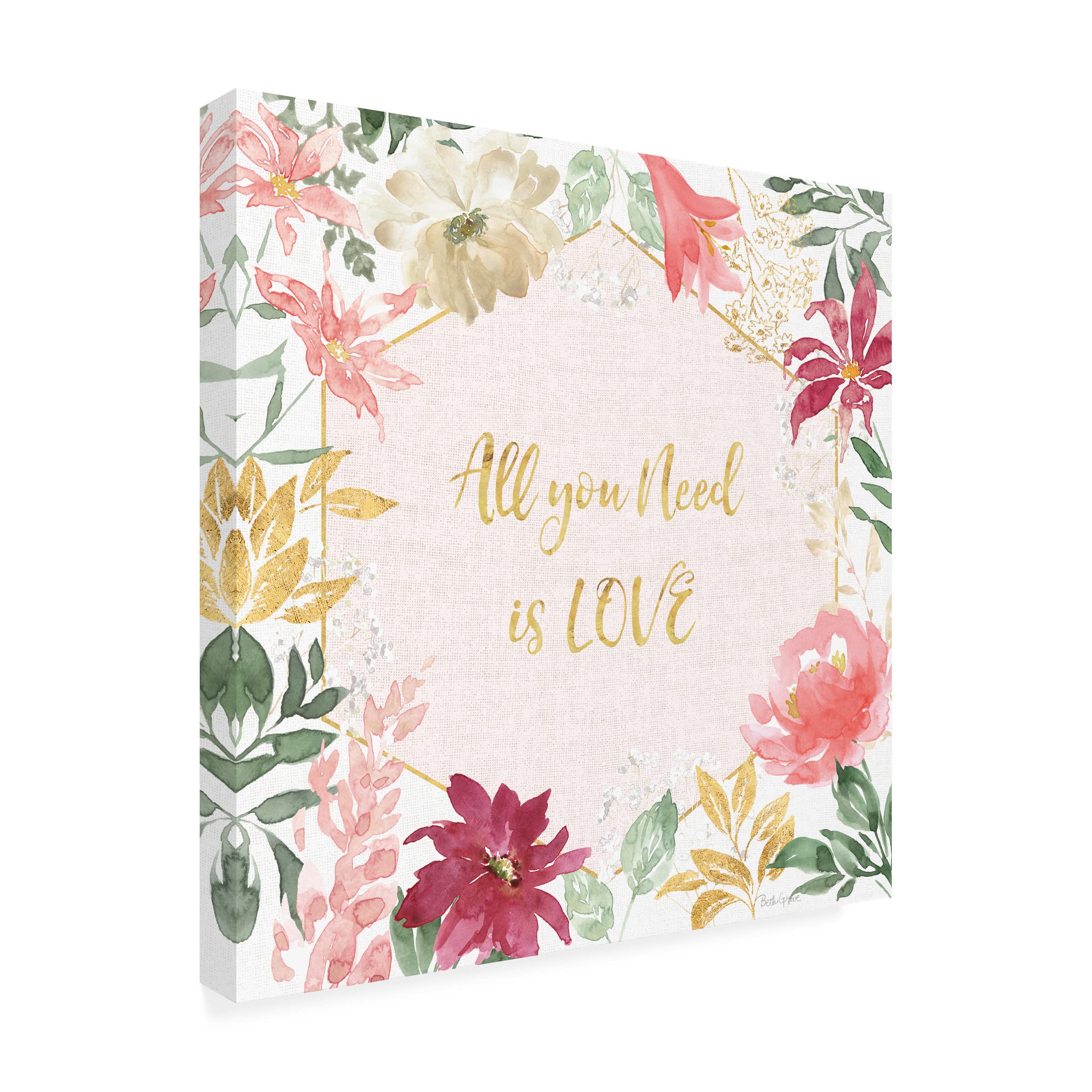 Mary Urban 'Pastel Flower Market VIII' Canvas Wall Art Print - Floral Home Decor for Living Room, Bedroom & Office
