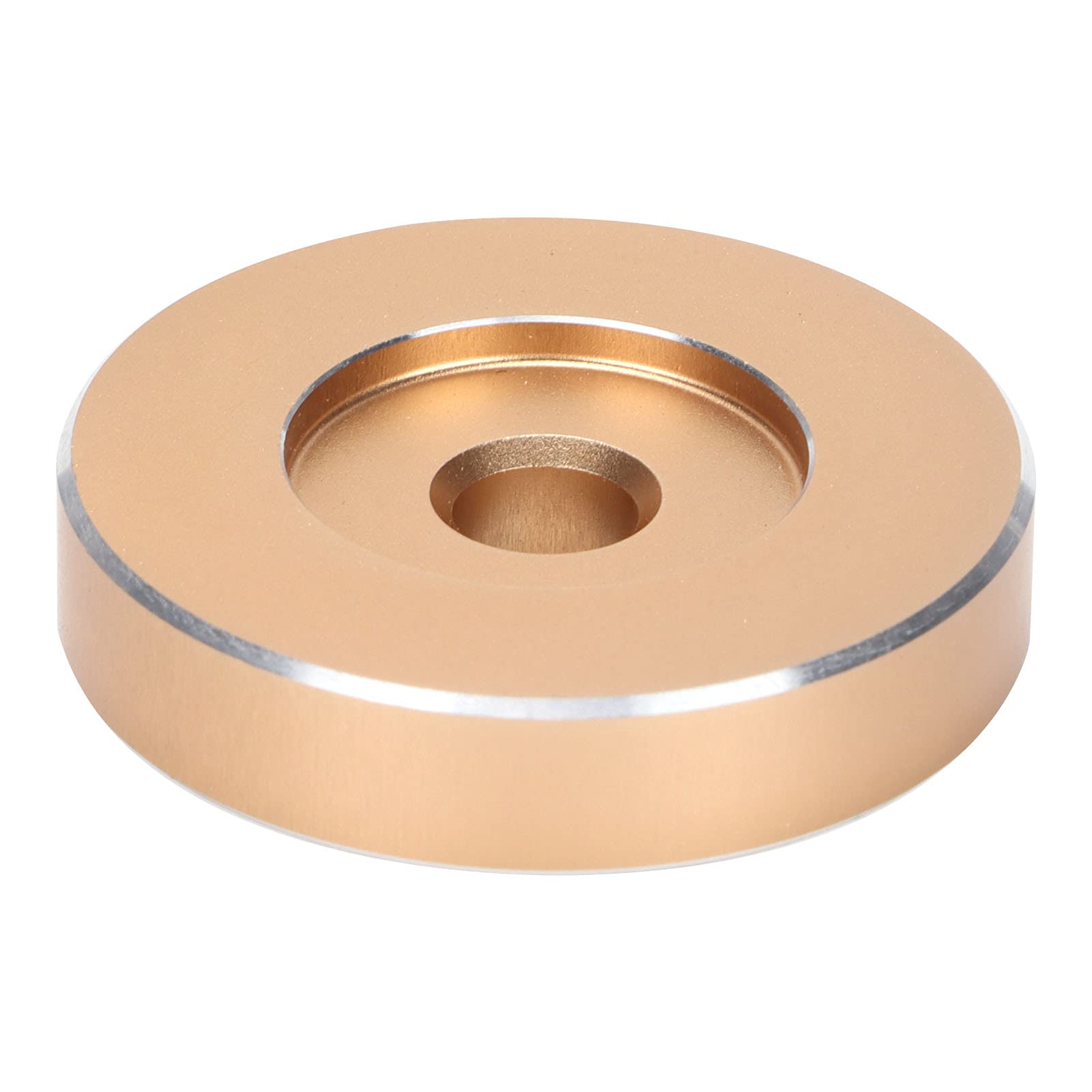 Premium Aluminum Record Turntable Adapter - Heavy Duty 45 RPM Big Hole Clamp for Vinyl Records | Stable Arm for DJing & Home Use | High Fidelity Sound | Universal Compatibility (Gold) | Perfect for Professional DJs & Audiophiles