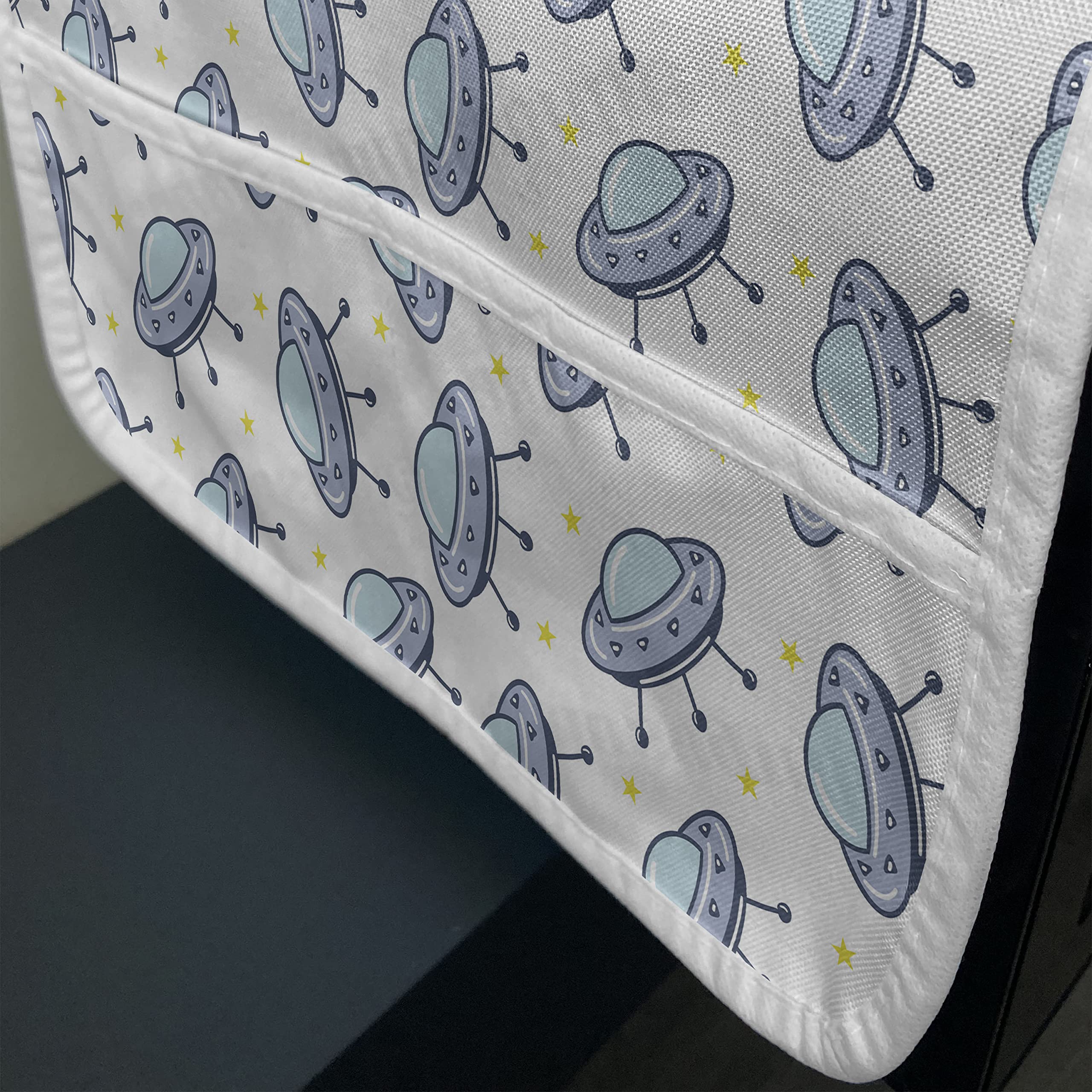 Ambesonne Spaceship Microwave Oven Cover - Waterproof Kitchen Organizer with Pockets, 36