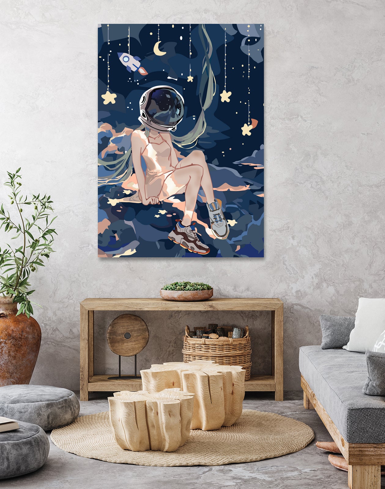 Hatsune Miku Astronaut Figure - Anime Vocaloid Collectible for Fans & Gift Ideas - Perfect for Cosplay, Room Decor, and Anime Conventions