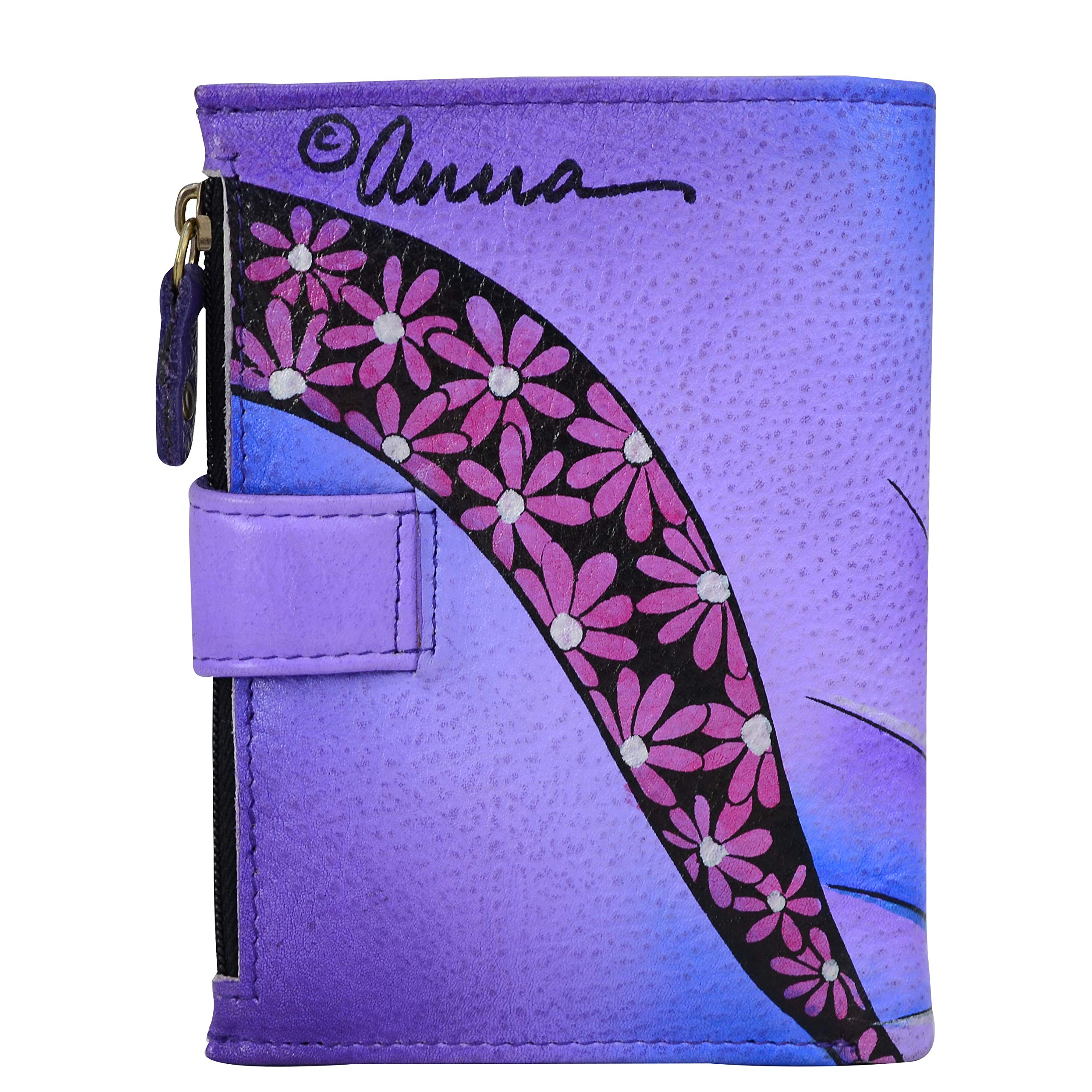 Anuschka Hand Painted Genuine Leather Women's Wallet - Anna Collection | Stylish & Durable Ladies Billfold for Everyday Use, Travel & Gifts