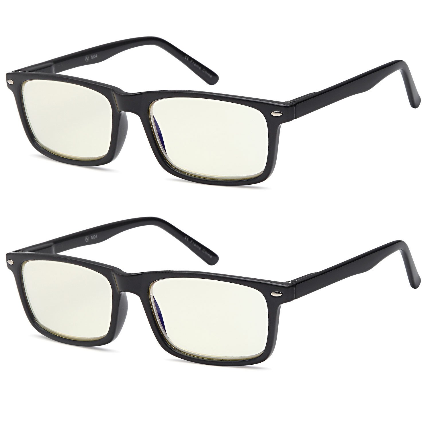 Altec Vision Blue Light Blocking Computer Gaming Glasses - 2 Pack Set for Digital Eye Strain Relief | Perfect for Gamers, Office Workers & Screen Users