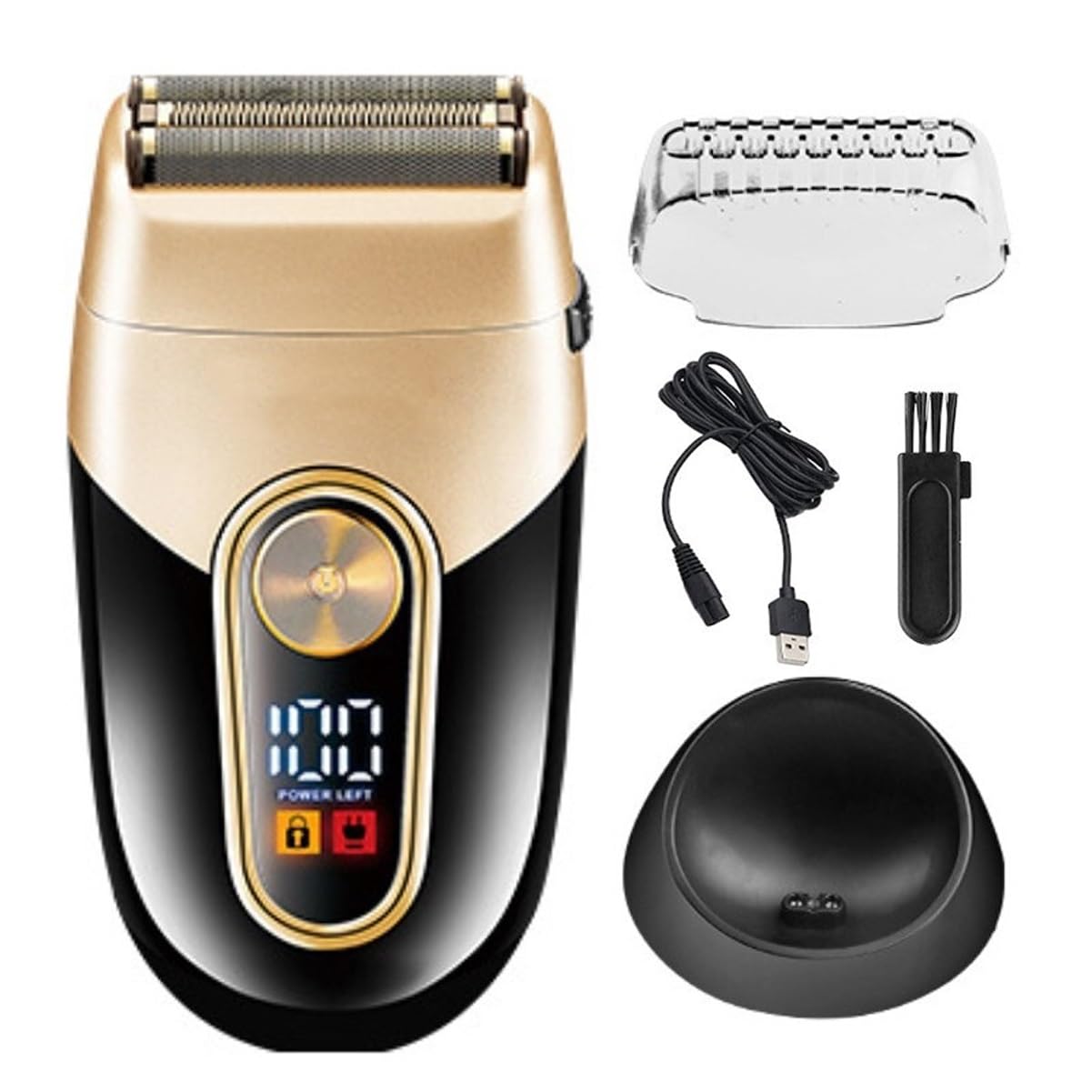 Best Electric Razors for Men - Rechargeable Wet/Dry Shaver with Beard Trimmer & Charging Base - Perfect for Travel, Home & Gym Use