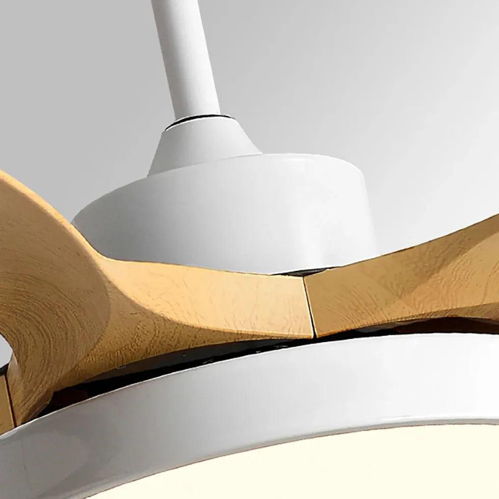 Starfish Simplicity Wooden Ceiling Fan with Light Kit - Modern 5 Blade Wood Fan with LED Light - Perfect for Bedroom, Living Room, and Patio