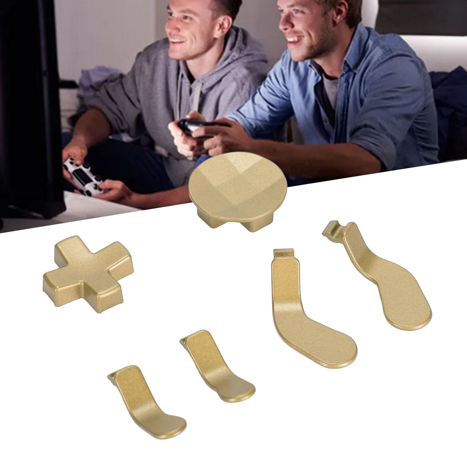 13 in 1 Metal Thumbsticks for Xbox One Elite Series 2 Controller - Replacement Joystick Caps & Accessories Kit (Gold) - Enhance Precision for FPS, Racing & Competitive Gaming