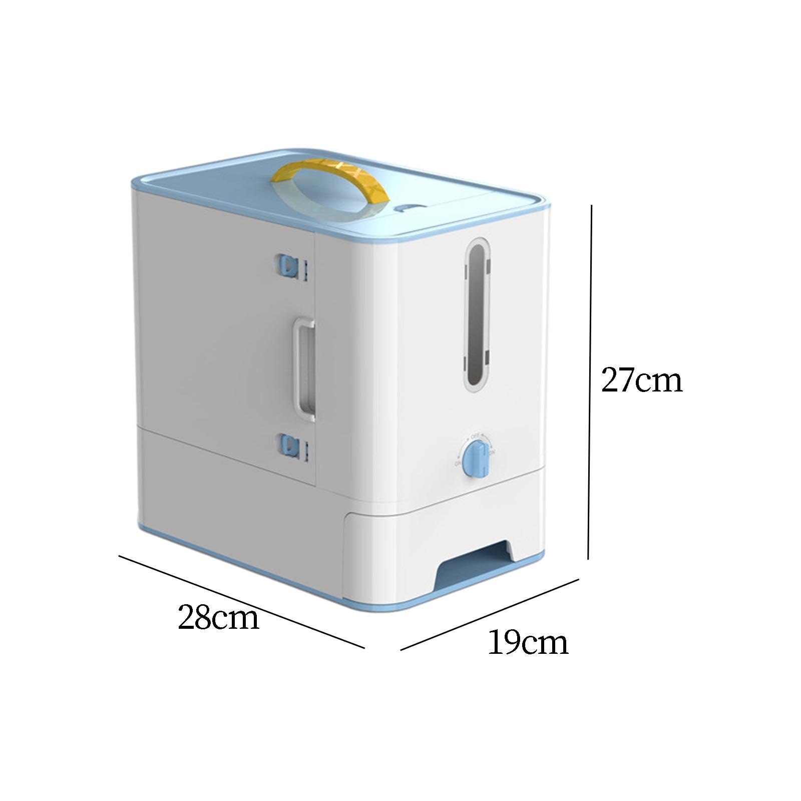 Enakshi® 50L Large Pet Food Storage Container with Airtight Lid & Handle - Keep Dog & Cat Food Fresh - Durable Plastic Pet Feeder Box in Blue - Ideal for Dry Kibble, Treats & Bulk Food Storage - Perfect for Home, Kitchen & Travel Use