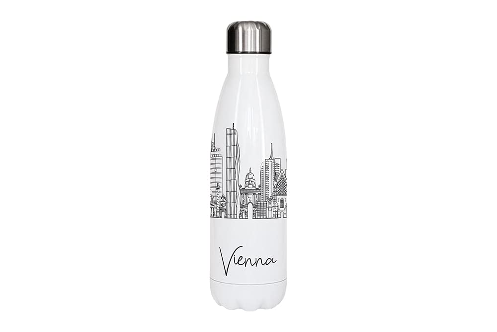 16oz Insulated Water Bottle - Vienna Austria Themed Travel & Graduation Gift for Men - Unique European Drinkware Souvenir - Perfect for Long Distance Travel, Homesickness & Daily Hydration