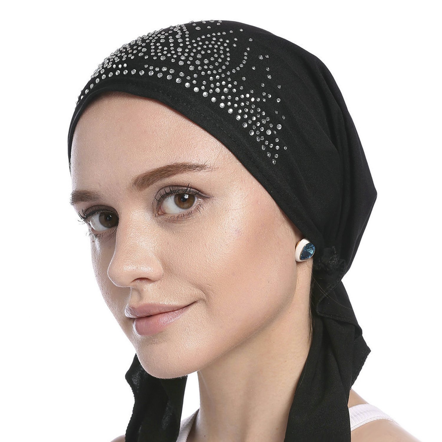 **Soft Stretchy Chemo Beanie for Women - Breathable Turban Cap & Head Wrap for Cancer, Alopecia & Hair Loss - Comfortable Skull Cap for Daily Wear, Sleeping & Outdoor Activities**